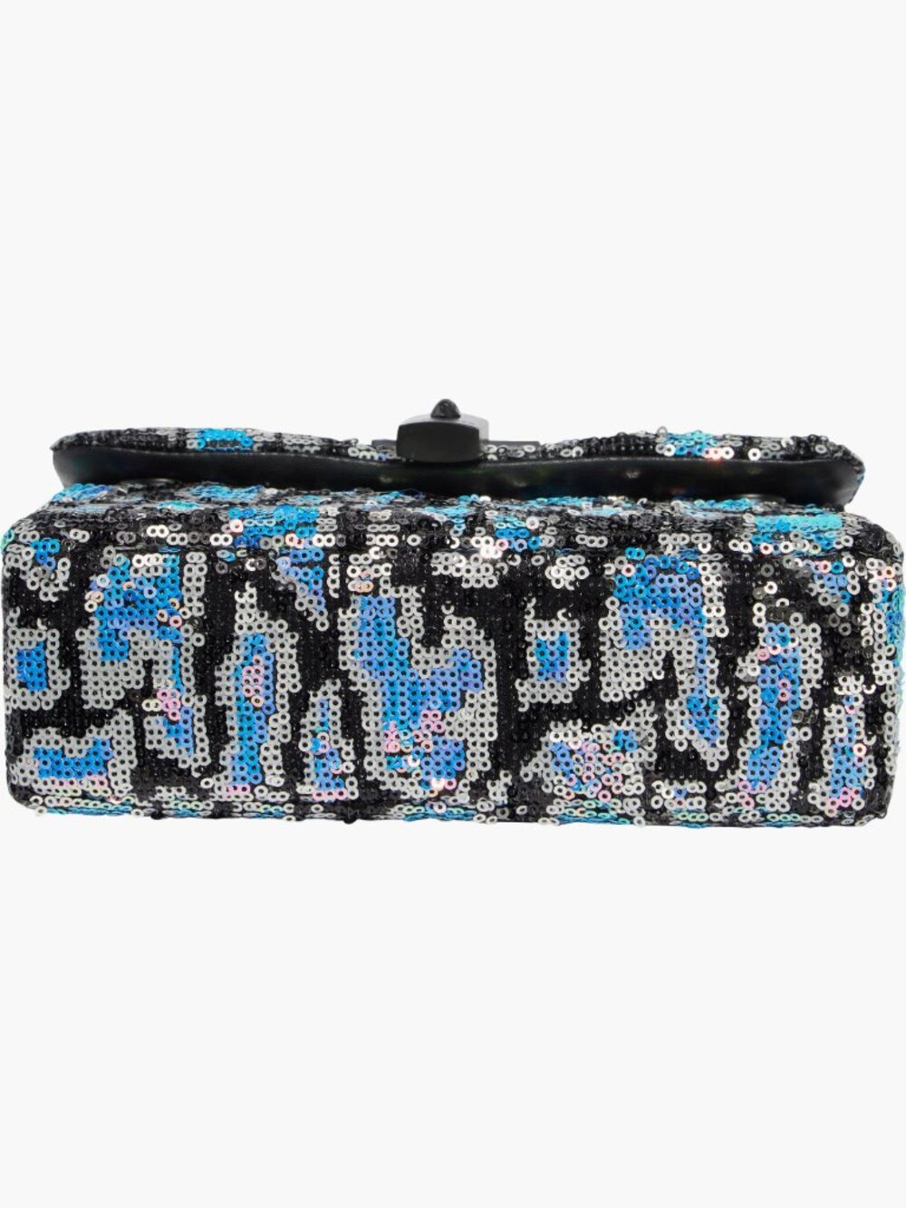Kurt Geiger London RARE Mini Brixton Blue Leopard Sequin Chain Crossbody Bag NWT - Picture 7 of 13